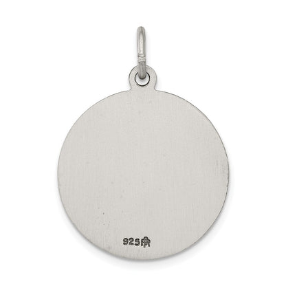 Sterling Silver Antiqued Saint Peter Medal Pendant