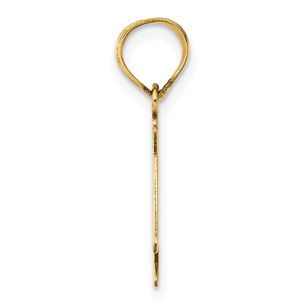 14k Yellow Gold Polished Number 4 Pendant