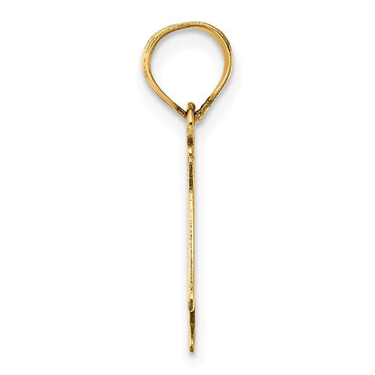 14k Yellow Gold Polished Number 4 Pendant