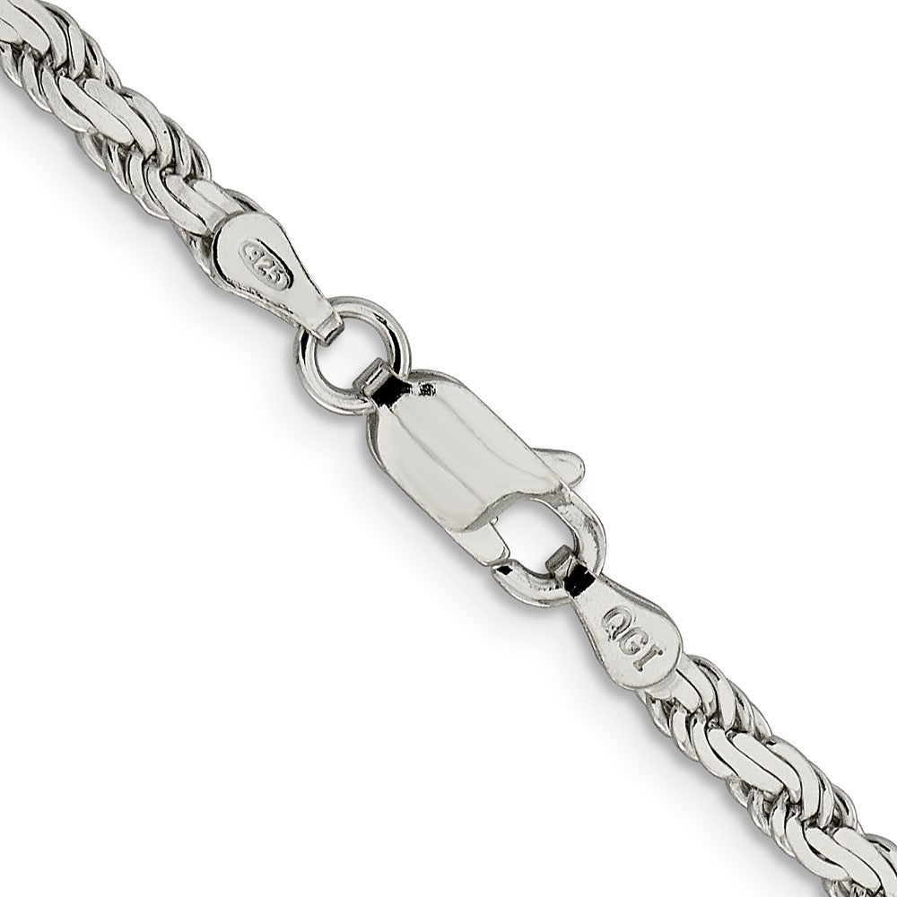 Sterling Silver 3.1mm Flat Rope Chain Necklace