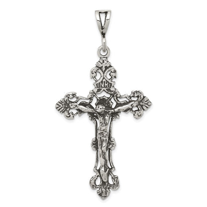 Sterling Silver Antiqued Crucifix Charm Holiday Gift for Women