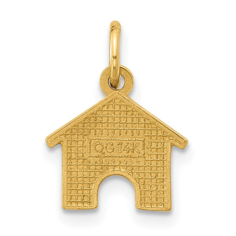 14k Yellow Gold Dog House Charm Pendant for Women