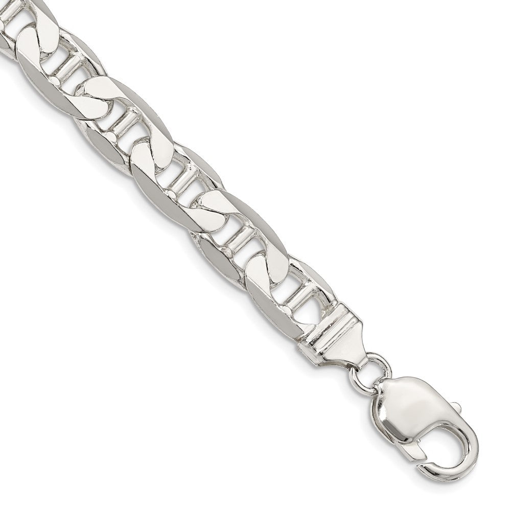 Sterling Silver 9.5mm Flat Anchor Chain Bracelet