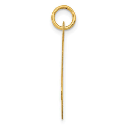 14k Yellow Gold Large Fancy Script Letter A Initial Charm Pendant
