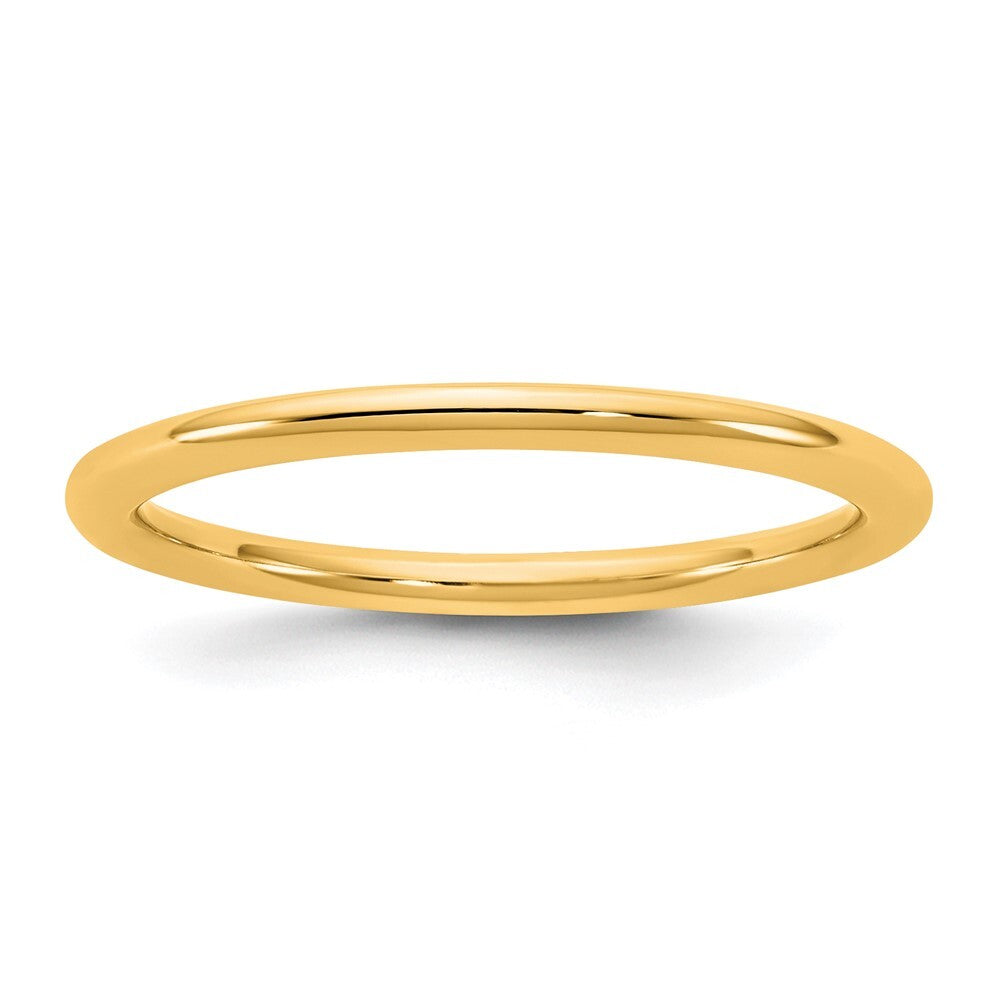 14K Yellow Gold 1.5mm Standard Comfort Fit Band Size 8