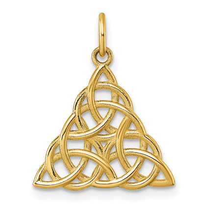 14k Yellow Gold Polished Celtic Knot Pendant for Women