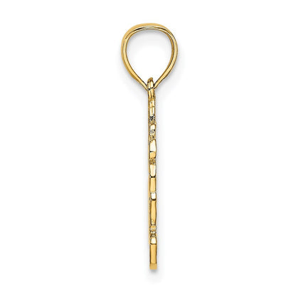 14k Yellow Gold Dressed Up Teddy Bear Charm Pendant