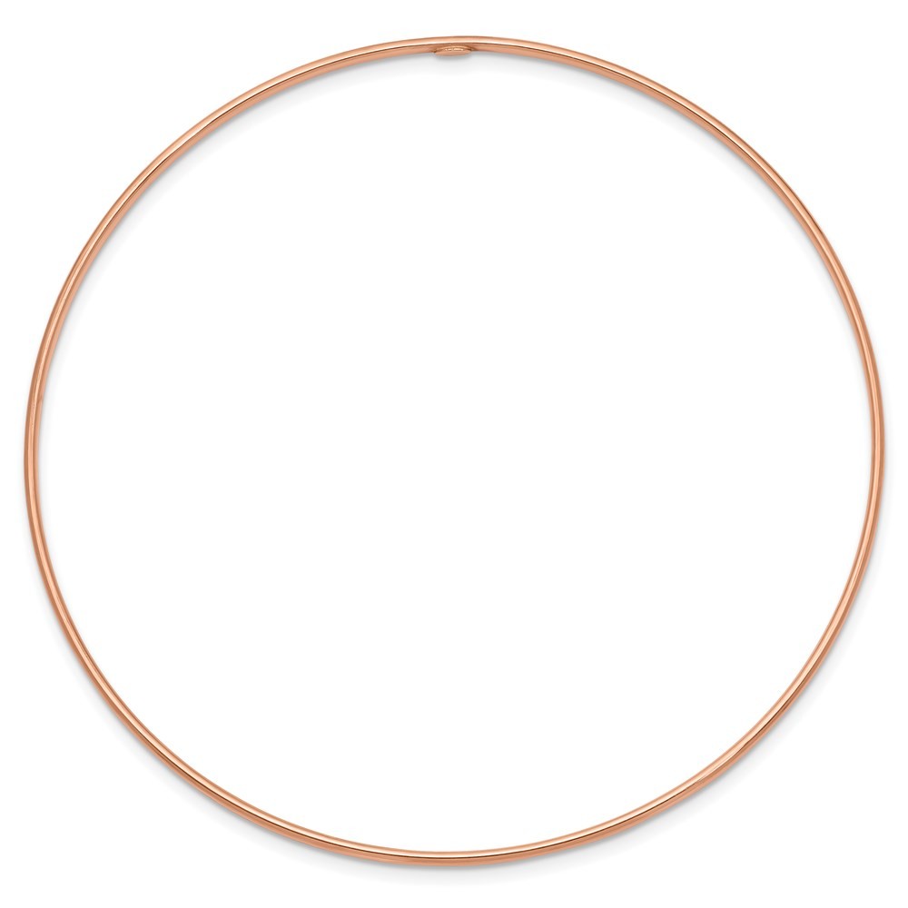 14k Rose Gold Polished 1.50mm Slip-on Round Bangle Bracelet