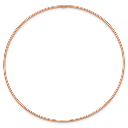 14k Rose Gold Polished 1.50mm Slip-on Round Bangle Bracelet