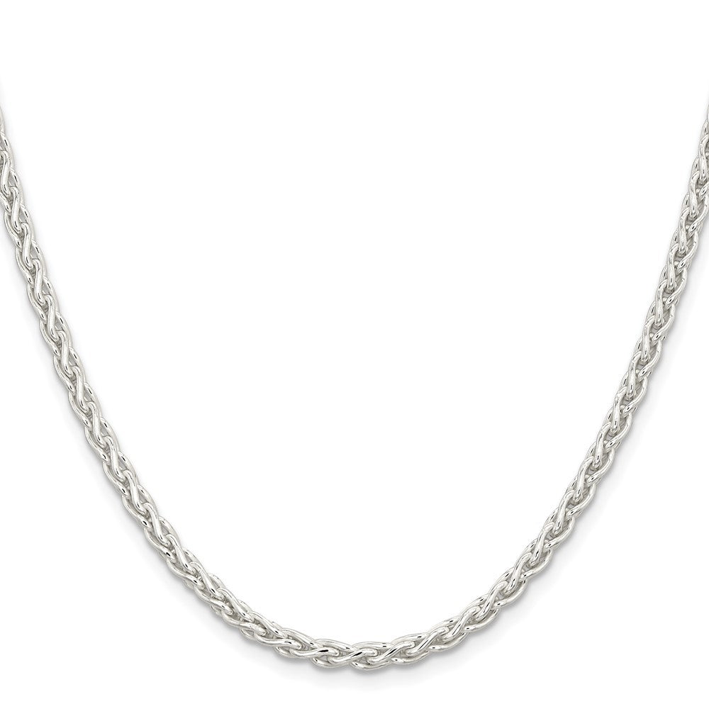 Sterling Silver 3.7mm Round Spiga Chain Necklace
