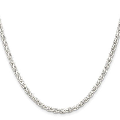 Sterling Silver 3.7mm Round Spiga Chain Necklace