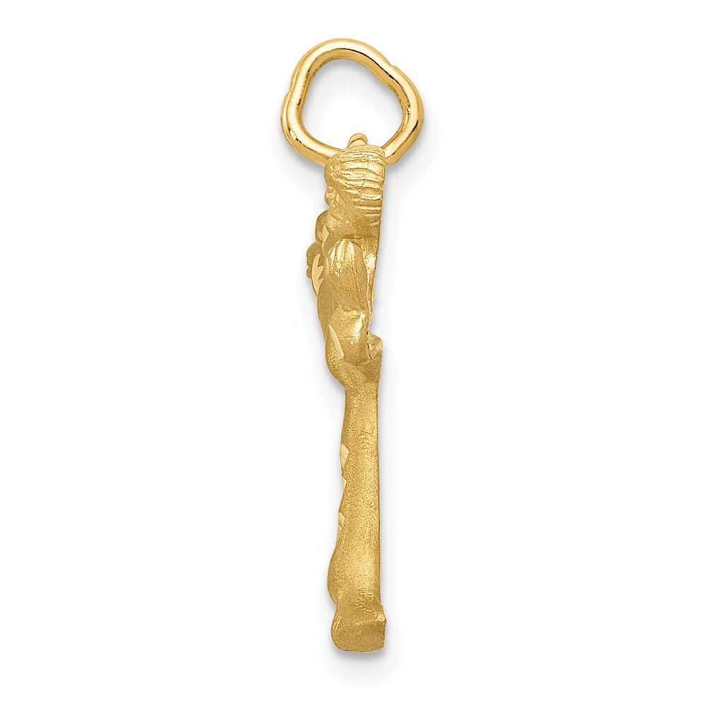 14k Yellow Gold Male Karate Charm Pendant for Women