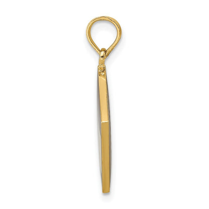 14k Yellow Gold W/ Black Enamel 3-D Cook Book Charm