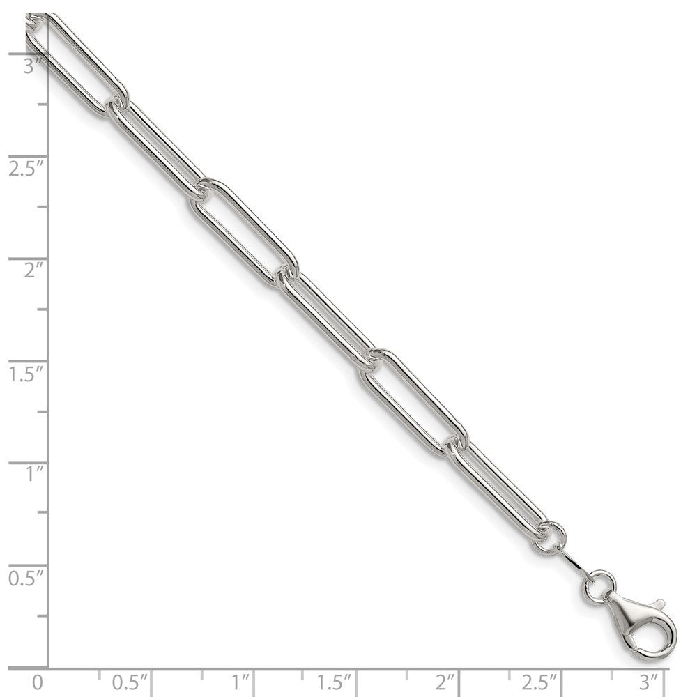 Sterling Silver Polished 5.5mm Paperclip Chain Bracelet