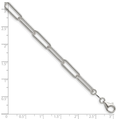 Sterling Silver Polished 5.5mm Paperclip Chain Bracelet