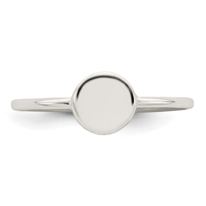 Sterling Silver Polished Circle Ring