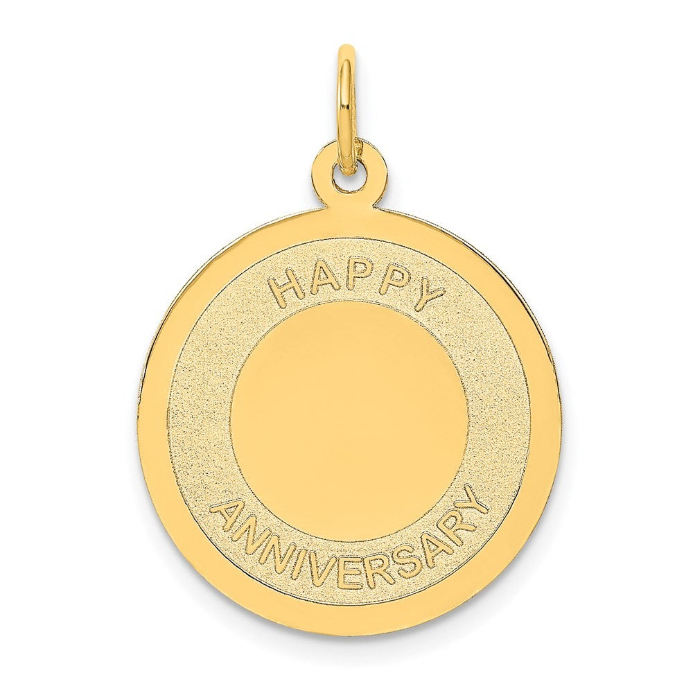 14k Yellow Gold HAPPY ANNIVERSARY Charm