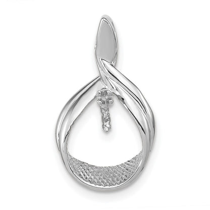 14k White Gold Pearl Pendant Mounting for Women