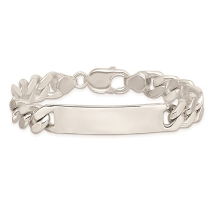 Sterling Silver 8.5inch Polished Engraveable Figaro Link ID Bracelet