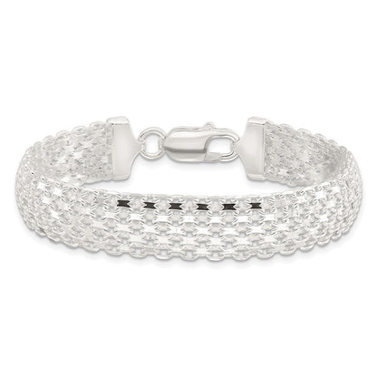 Sterling Silver Polished 11.5mm Bismark 7in Bracelet