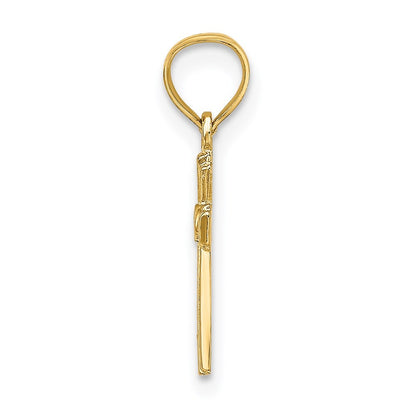 14k Yellow Gold Mini Cross Charm
