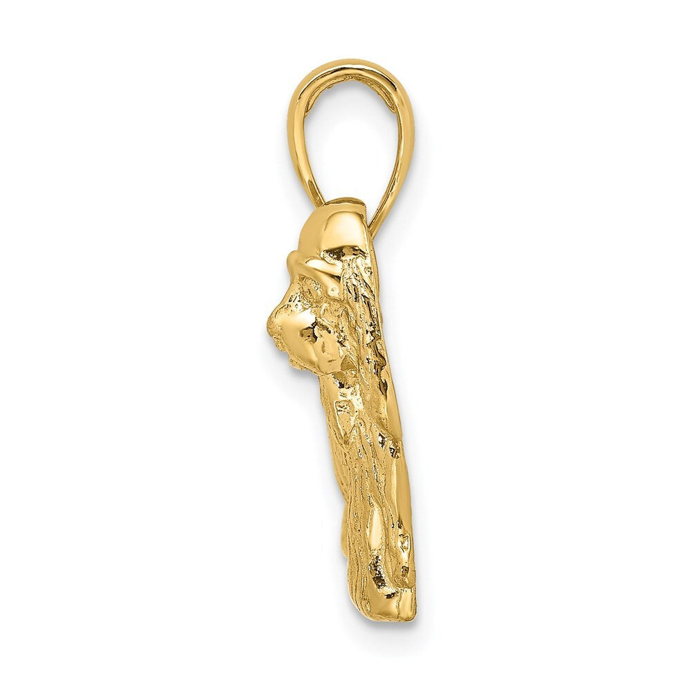 14k Yellow Gold Cocker Spaniel Dog Charm Pendant for Women