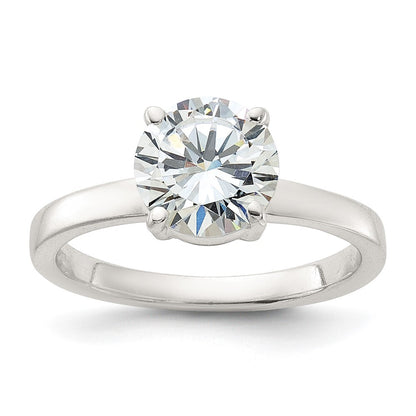 Sterling Silver Polished Cubic Zirconia Ring Size 7