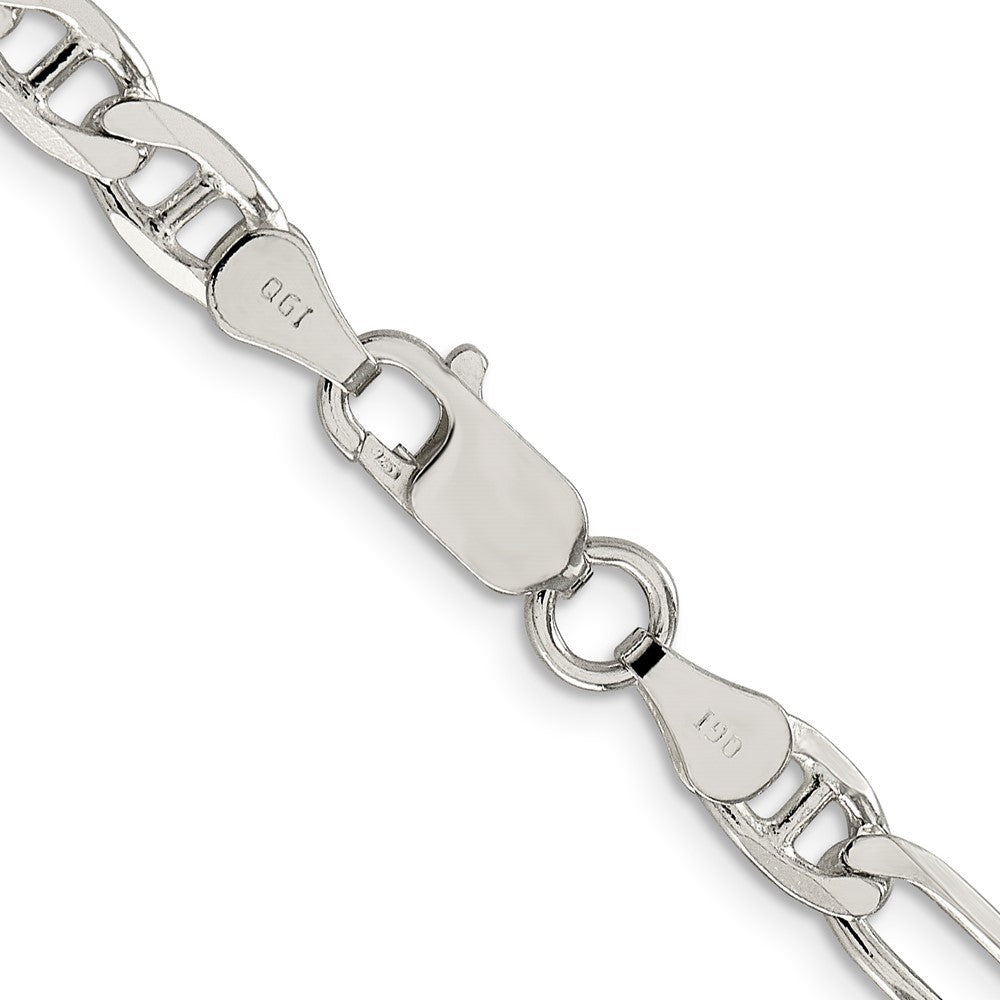 Sterling Silver 5.5mm Figaro Anchor Chain Necklace