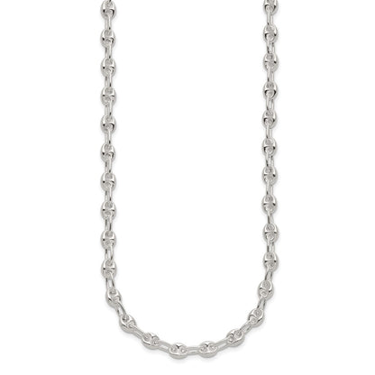 Sterling Silver Polished Fancy Link Necklace