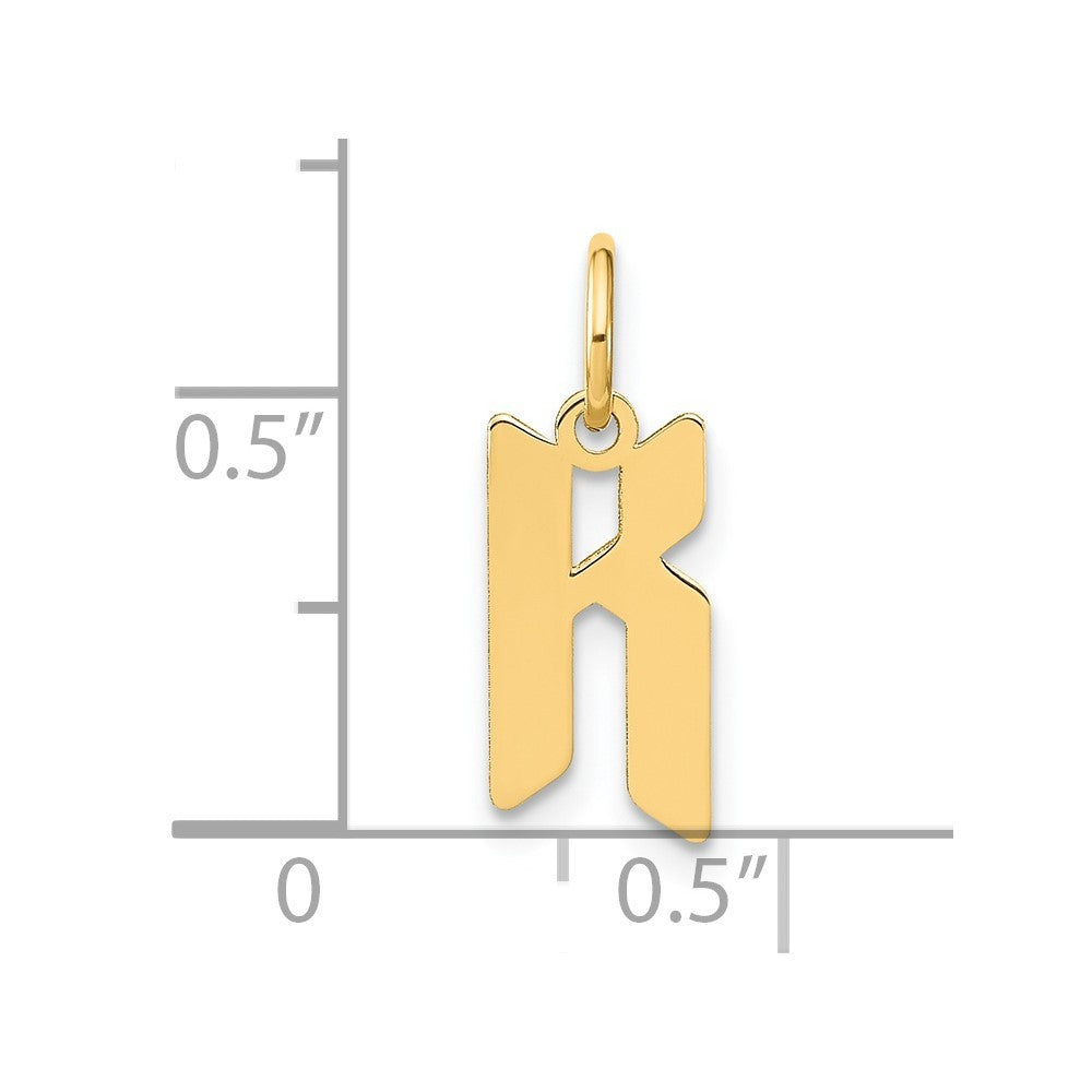 14k Yellow Gold Letter K Initial Pendant