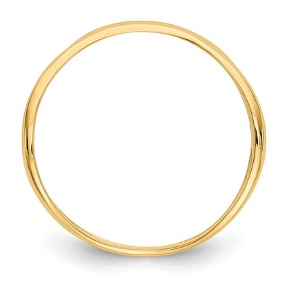 14K Yellow Gold Gold Polished Double Wave Fashion Thumb Ring