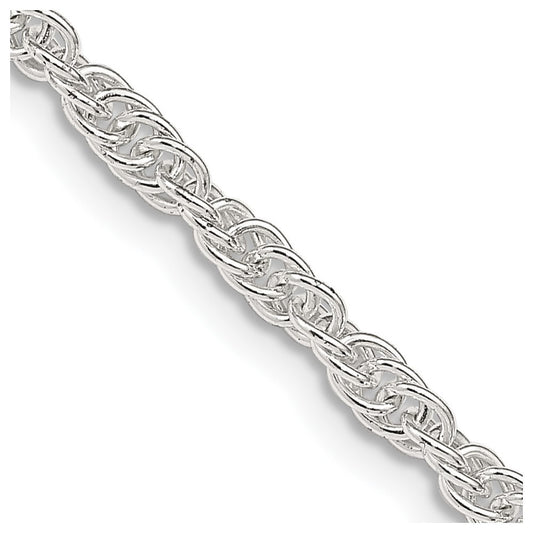 Sterling Silver 2.75mm Loose Rope Chain Necklace