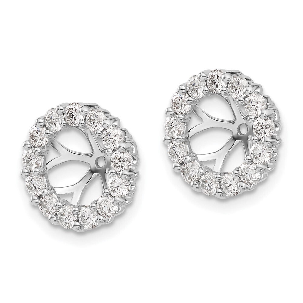 14k White Gold Diamond Earring Jackets