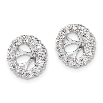 14k White Gold Diamond Earring Jackets
