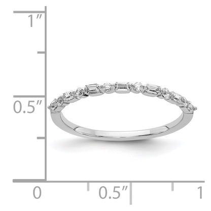 14k White Gold Fancy Diamond Band Size 7