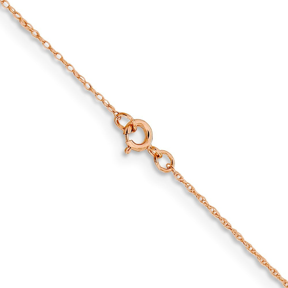 14K Rose Gold 24 inch .5mm Baby Rope Chain Necklace