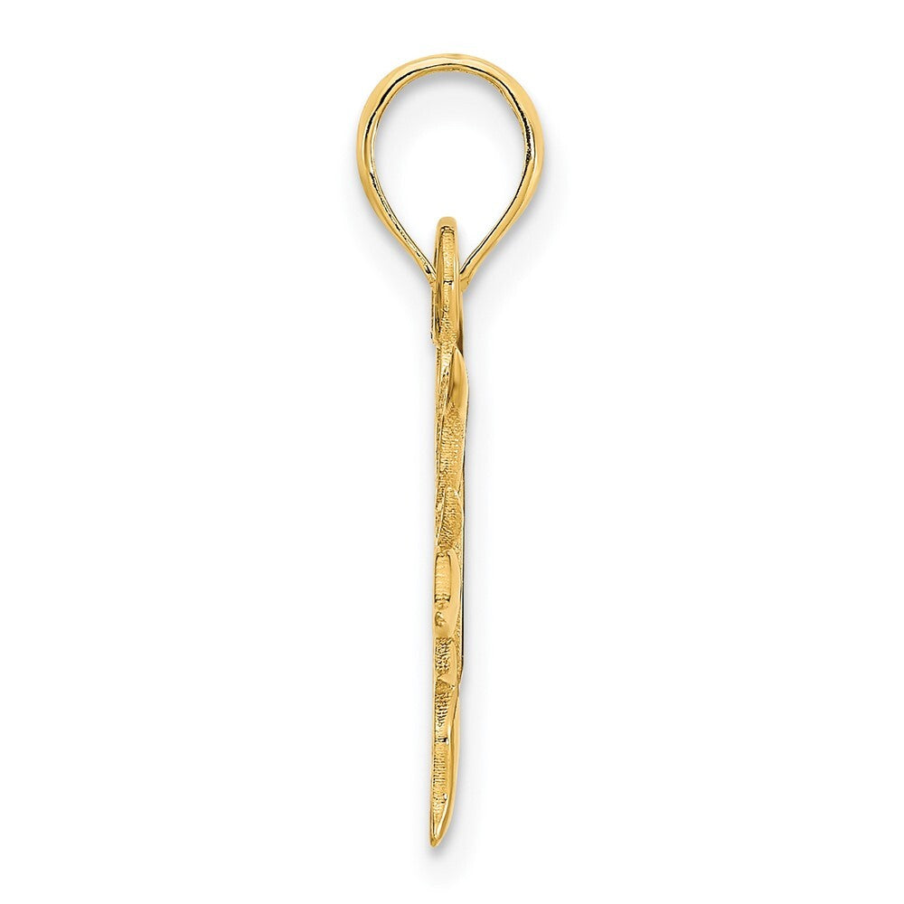 14k Yellow Gold Epoxy I LOVE MY SUNSHINE Sun Pendant