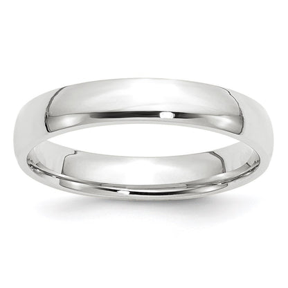 14k White Gold 4mm Lightweight Comfort Fit Wedding Band Ring Size 6.5