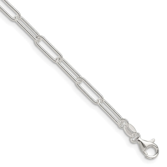 Sterling Silver Polished 3.5mm Paperclip Chain Necklace