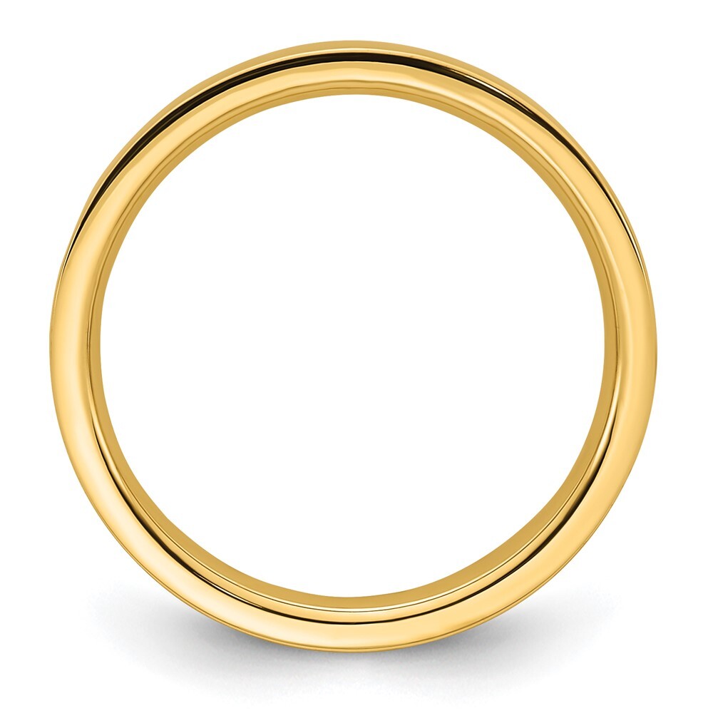 14K Yellow Gold 2.5mm Standard Weight Flat Comfort Fit Wedding Band Size 6