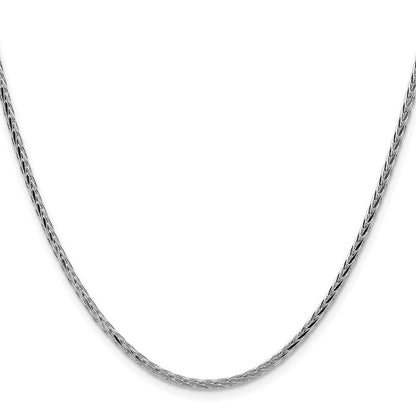 Sterling Silver 2.5mm Diamond-cut Square Spiga Chain Necklace