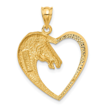 14k Yellow Gold Horse Pendant
