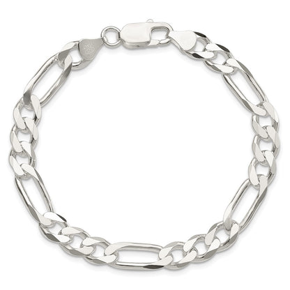 Sterling Silver 7.5mm Figaro Chain Bracelet