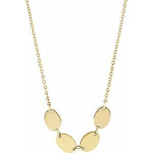 14k Yellow Gold 4-Disc Engravable Family Disc 18" Necklace Gift for Women