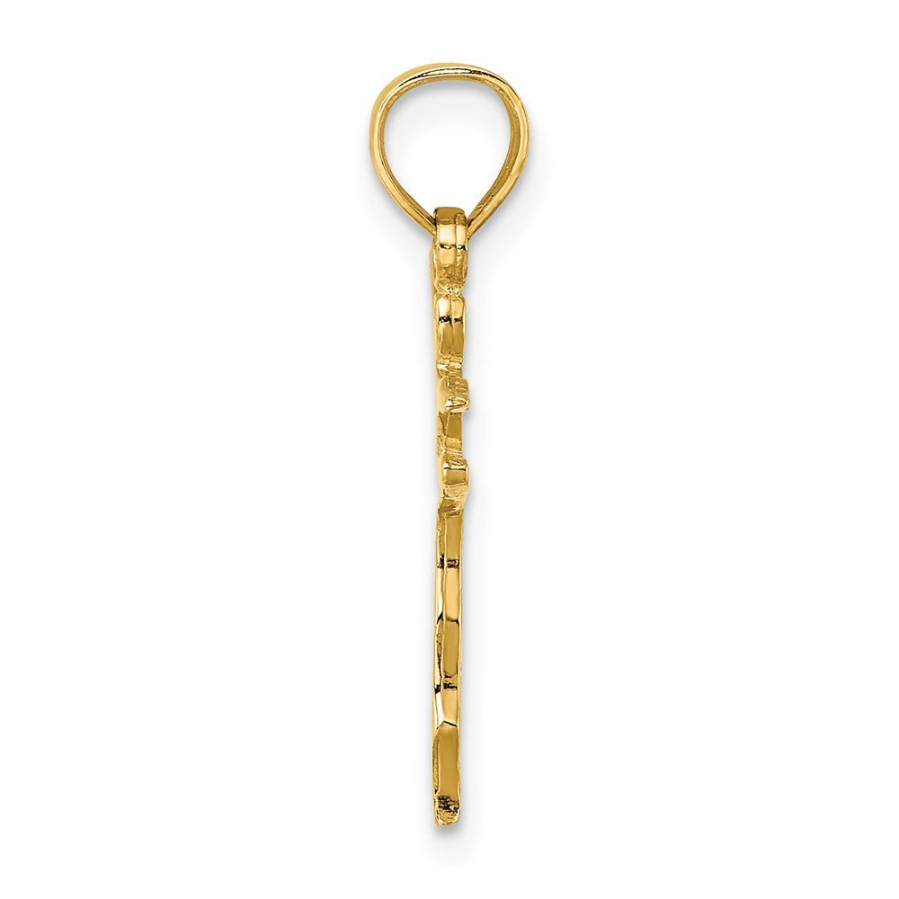 14k Yellow Gold Polished Dancer Charm