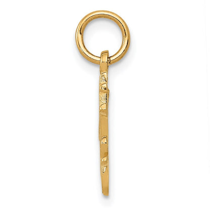 14k Yellow Gold PERFECT WIFE Charm Pendant for Women