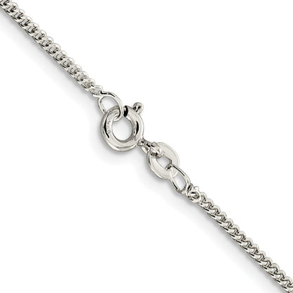 Sterling Silver Rhodium-plated 1.5mm Curb Chain