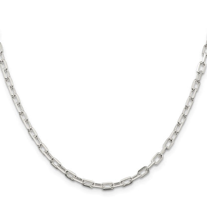 Sterling Silver 3.75mm Diamond-cut Long Link Cable Chain Necklace