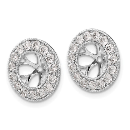 14k White Gold 1ct Diamond Earring Jackets