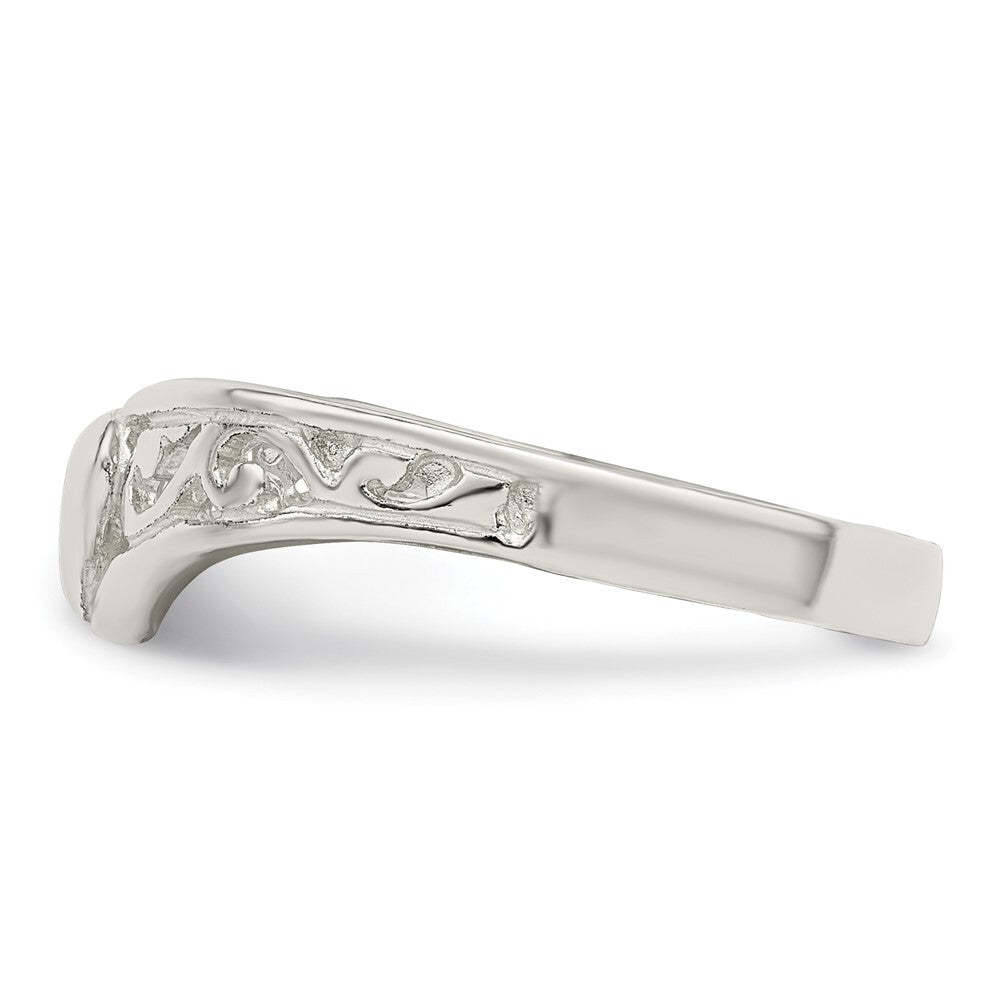 Sterling Silver Heart Ring Size 6